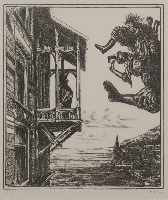 Bernard Verhoeven: Litho, Oproep 2 dagen in de Hemel - Ingelijst kopen? Bied vanaf 1!
