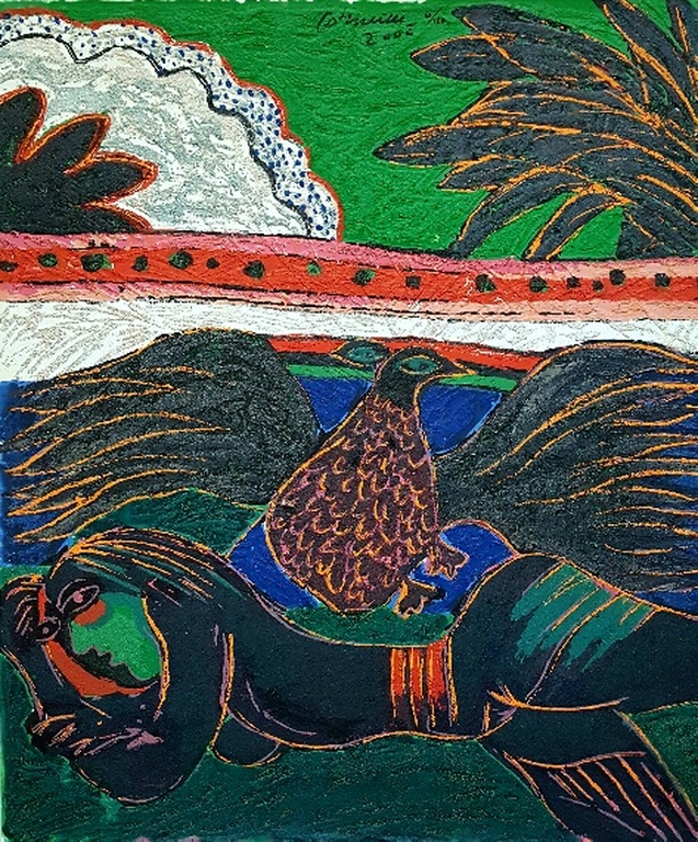 Corneille: zeldzame terragraphie, Les femmes de la bible verkocht voor € 595!