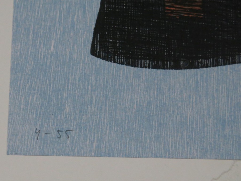 Jakobijn den Engelsen: Houtsnede, Vrouw (blauw) kopen? Bied vanaf 20!