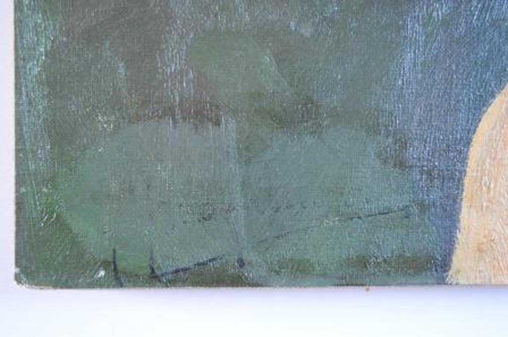 Onleesbare signatuur ( gewist ? ) naakt met arm in nek z.j. 50x80  kopen? Bied vanaf 250!