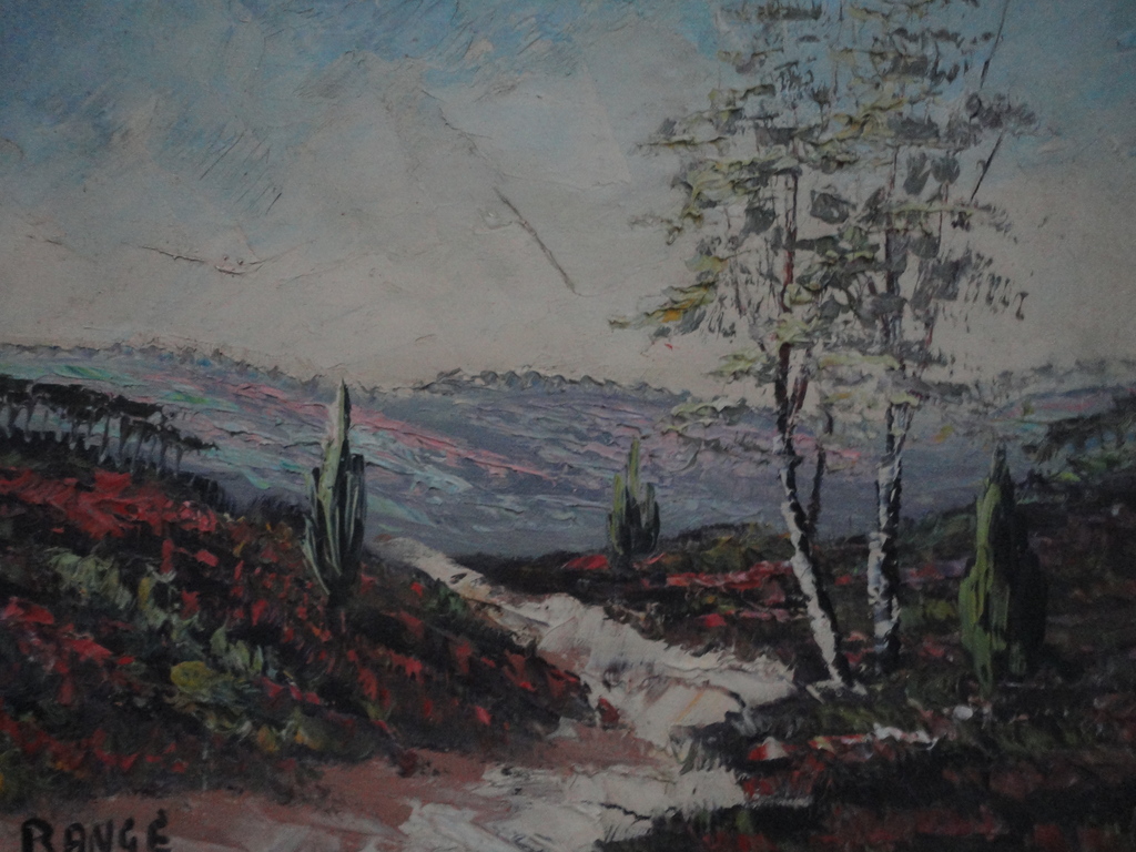 Rangé (20ste eeuw) - Heidelandschap - olieverf op doek kopen? Bied vanaf 1!