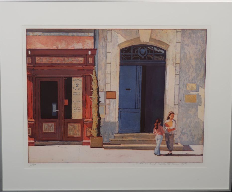 Marcel Schellekens: Ets, Zondagmorgen - Ingelijst kopen? Bied vanaf 40!