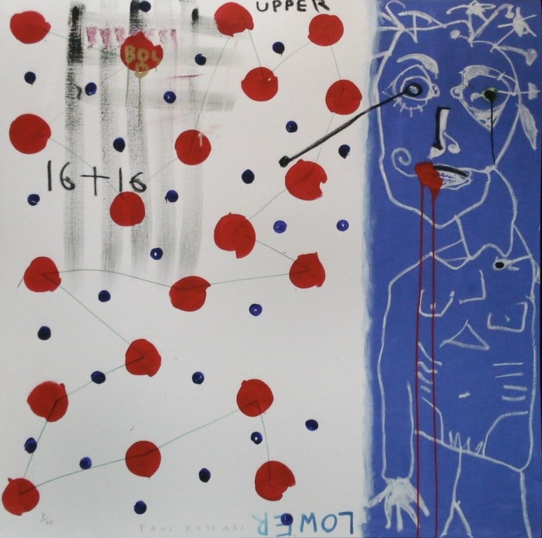Paul Kostabi - 32 (16+16) - handgesigneerd en genummerd verkocht voor € 45!