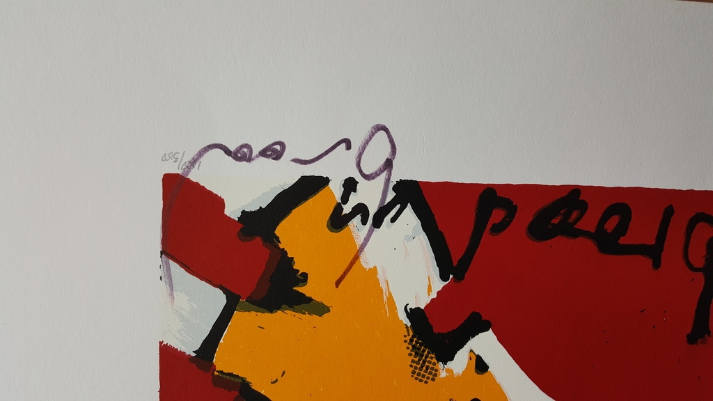 Herman Brood - Moeder met kind - gesigneerde zeefdruk op papier - 350 ex. kopen? Bied vanaf 1!