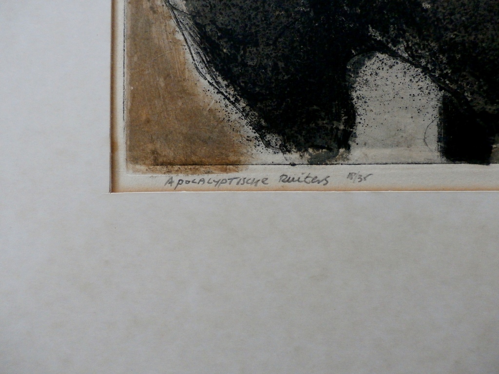 Ru van Rossem - ets/gravure: Apocaliptische ruiters - 1979 kopen? Bied vanaf 135!