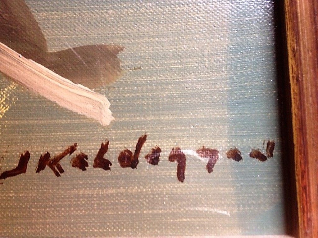 Jan Kelderman - Jan Kelderman (1914-1990), olieverf op doek, Zonnebloemen op een vaas kopen? Bied vanaf 50!