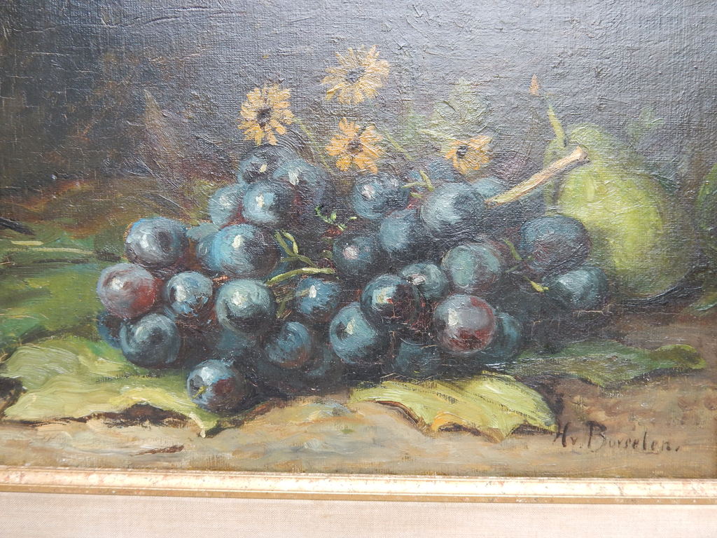 Helena Maria van Borselen,olieverf op doek, stilleven met fruit. verkocht voor € 100!