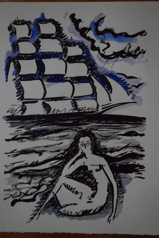 Kees van Dongen - Pochoir La Garconne - Het Schip verkocht voor € 225!