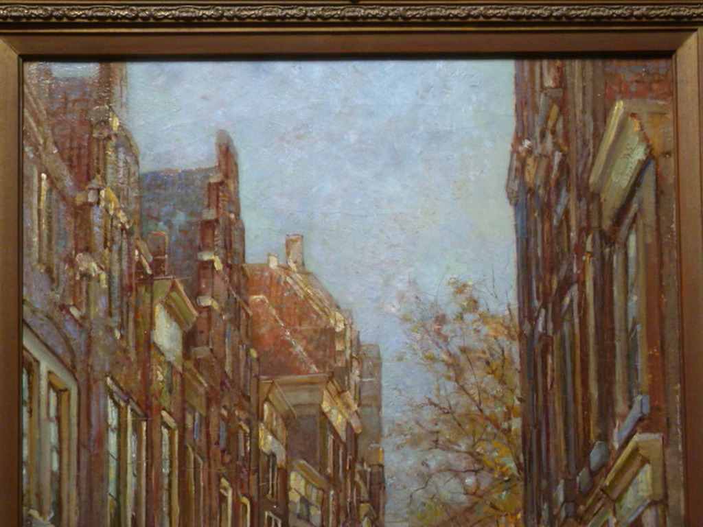 Willem Hendrik Eickelberg - olieverf - Straatje met marktlui en diverse personen kopen? Bied vanaf 875!