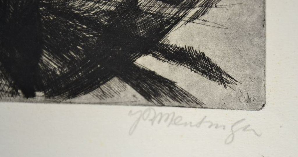 Jan Mensinga: Mooie ets/droge naald. Vrouwfiguur kopen? Bied vanaf 50!