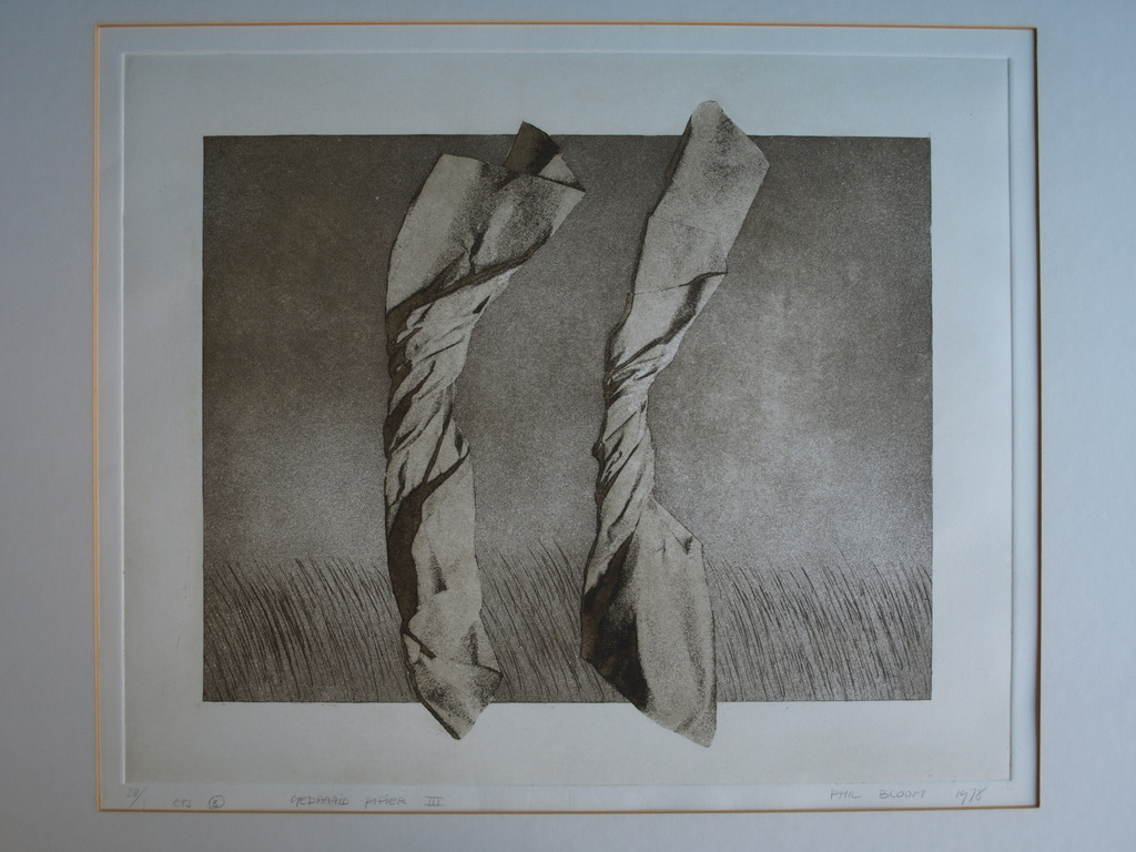 PHIL BLOOM (1945) â�� Ets â�� Gedraaid papier III â�� Gesigneerd â�� 1978 -Oplage 28 ex. verkocht voor € 95!
