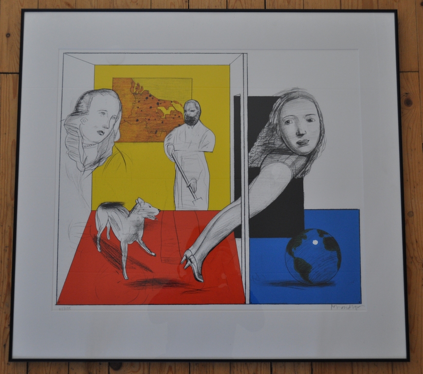 Pat Andrea: Kleurenlitho, zonder titel, 1994 verkocht voor € 130!