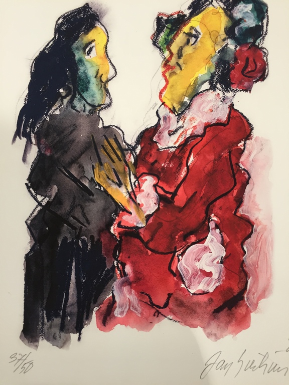 JAN SIERHUIS 2 x ZEEFDRUK/ LITHO    DANSERES kopen? Bied vanaf 1!