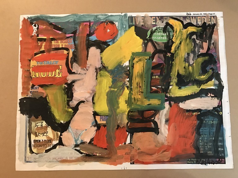 Peter Klashorst -origineel werk - abstracte voorstelling op papier  kopen? Bied vanaf 1!