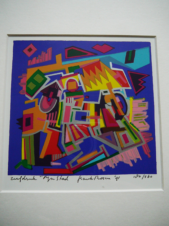Frank Rosen: 'Mijn Stad' -gelijste zeefdruk 1991- verkocht voor € 35!