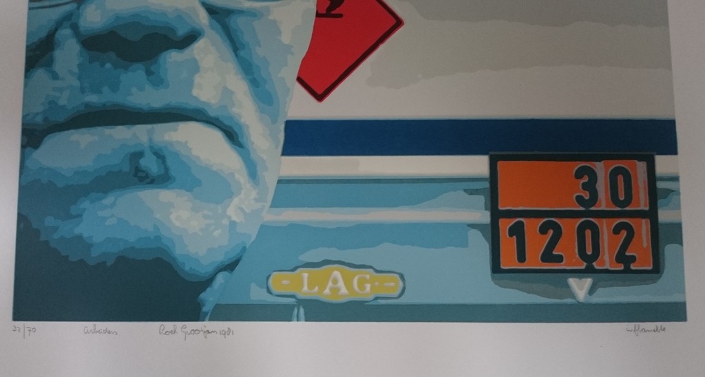 Loek Grootjans, zeefdruk, Inflameble kopen? Bied vanaf 20!