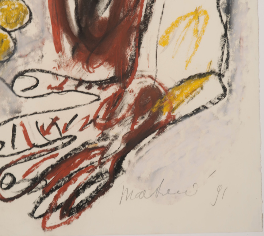 Anton Martineau: Krijttekening, Twee figuren (Groot) kopen? Bied vanaf 135!