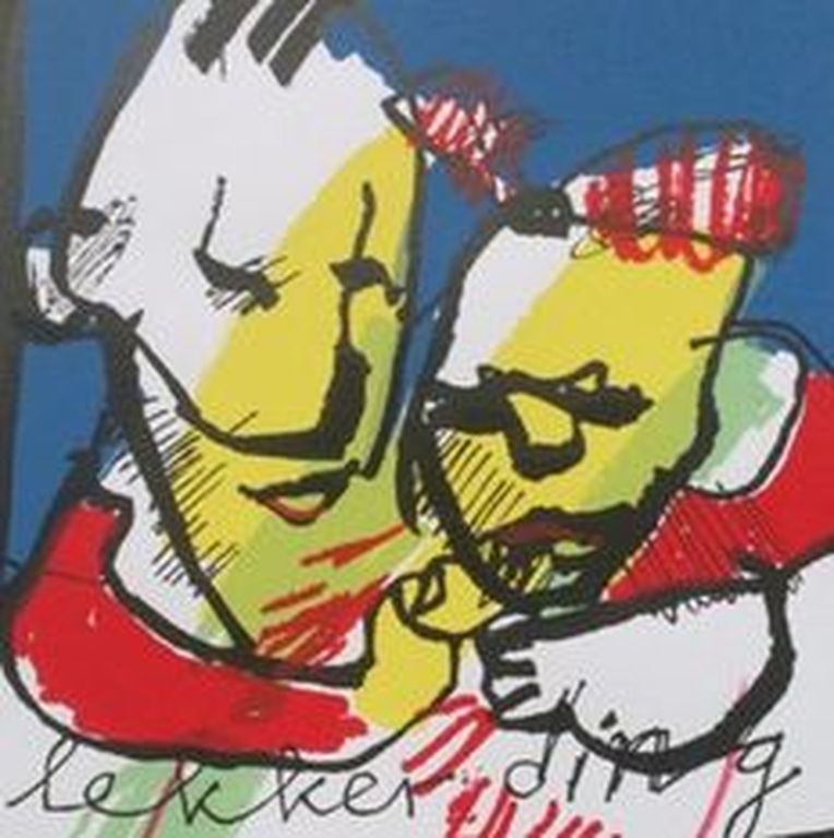 Herman Brood, kleurenzeefdruk, Lekker ding kopen? Bied vanaf 150!