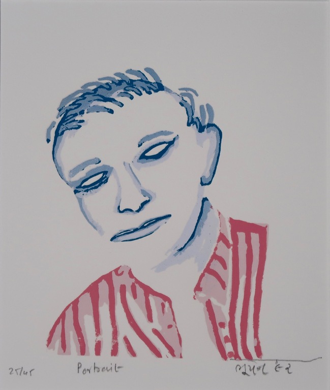 Onbekend gesigneerd: Zeefdruk, Portrait kopen? Bied vanaf 1!