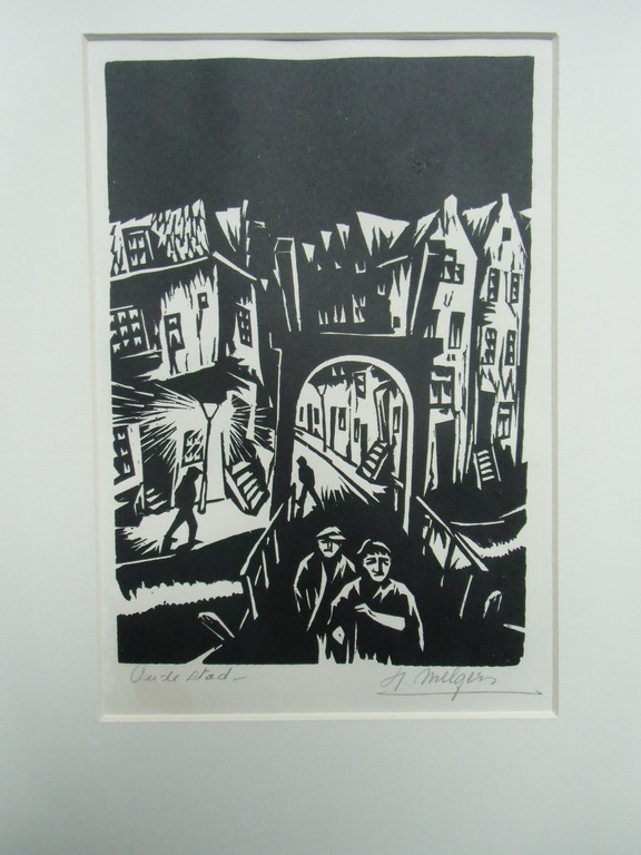 OUDE STAD   ///   HOUTSNEDE VAN HENK MELGERS kopen? Bied vanaf 140!