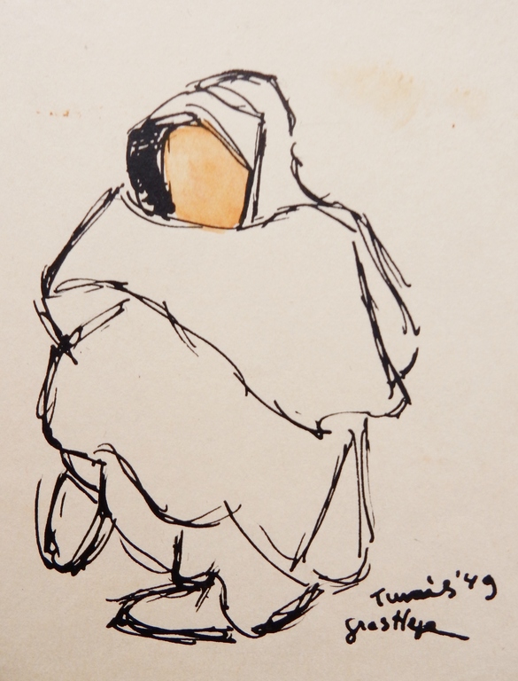 Gras Heyen (1917-1988) - Arabische vrouw - Tunis 1949 kopen? Bied vanaf 50!