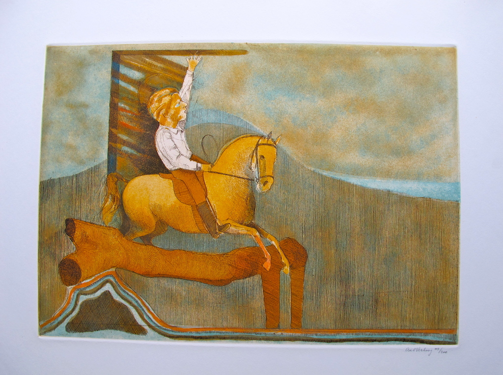 Aat Verhoog, kleurets: de ruiter verkocht voor € 50!