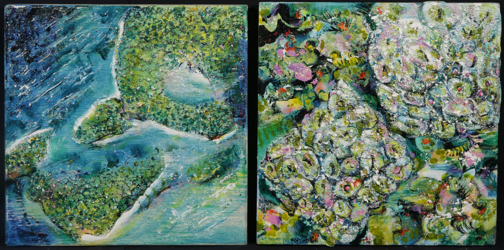Rik Lina: Diptych 2x Olieverf op paneel, Coming Home verkocht voor € 100!