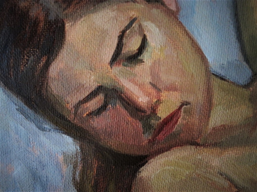 Magnifiek klassiek olieverf "Liggend slapend naakt" van Ronald Terpstra  kopen? Bied vanaf 1!