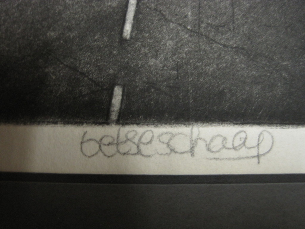 Hoogwaardige omstreeks 1960 droge naald Ets "Highway Blues" gesigneerd  kopen? Bied vanaf 1!