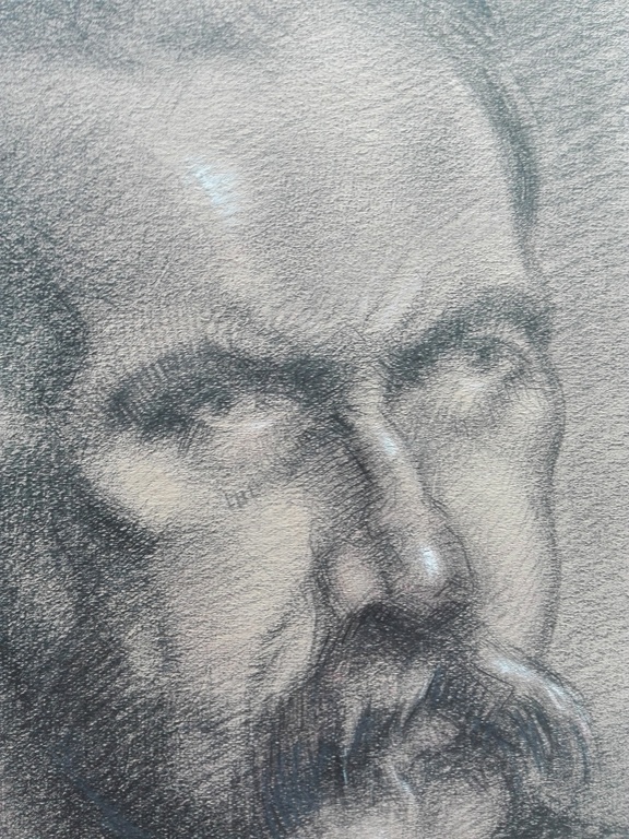 Elias (Ellie) Smalhout, tekening uit 1920, Man met snor kopen? Bied vanaf 1!