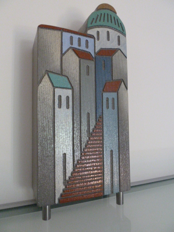 Stenen kunstwerk “Mediterraans Dorpsgezicht” verkocht voor € 95!