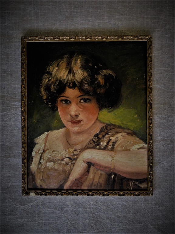 Zeldzaam 19e Eeuws olieverf damesportret door de jonggestorven Theo Molkenboer kopen? Bied vanaf 1!