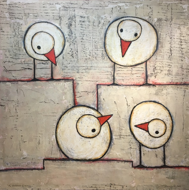 Hans innemee origineel schilderij 'The absoluteness of energy...' verkocht voor € 3750!