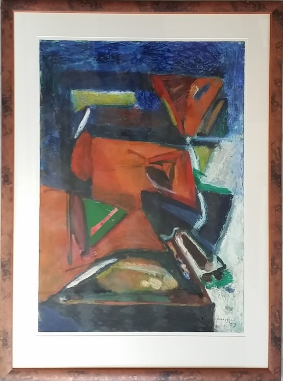 Theo Kuijpers - zeer grote abstracte compositie verkocht voor € 850!