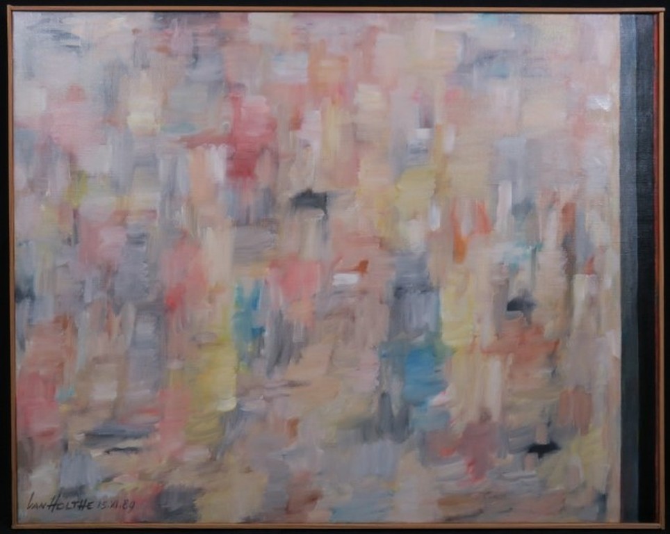 Jan van Holthe: Olieverf op doek, Passage IV - Ingelijst verkocht voor € 75!