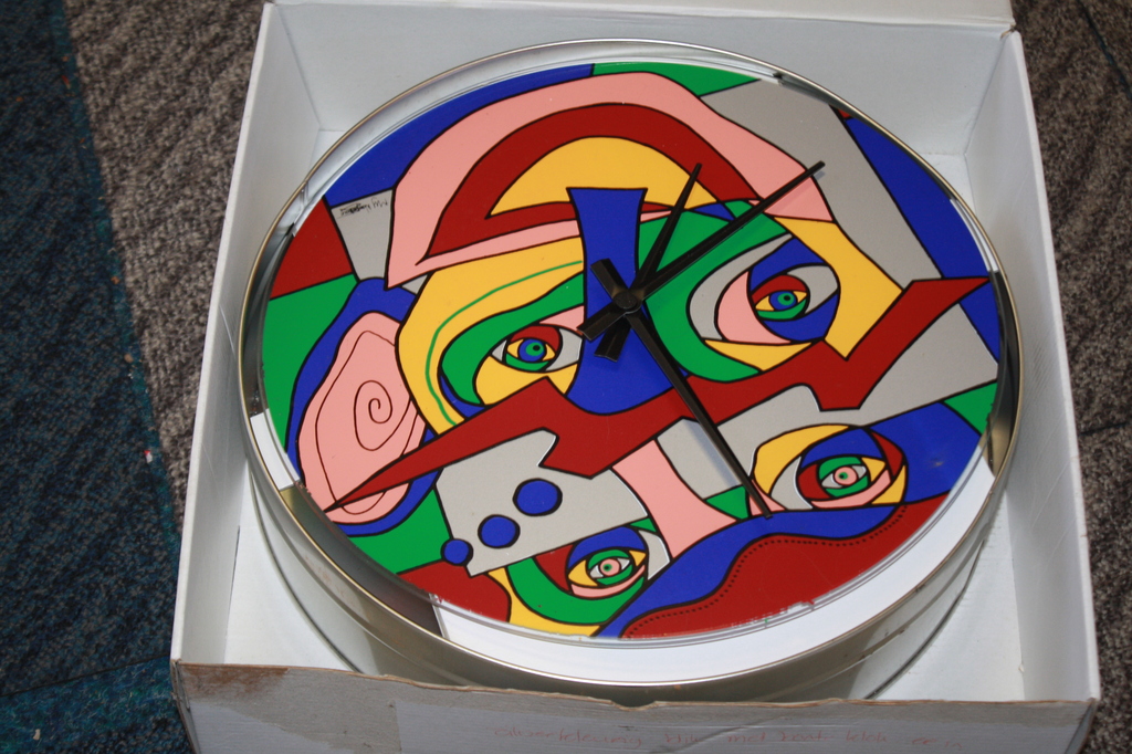 M NAERENBOUT - ABSTRACT KLOK IN ORGINEEL BLIK verkocht voor € 55!