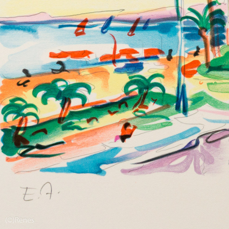 Zladku Oliver 'Nice' - kleurenlithografie, handgesigneerd kopen? Bied vanaf 35!