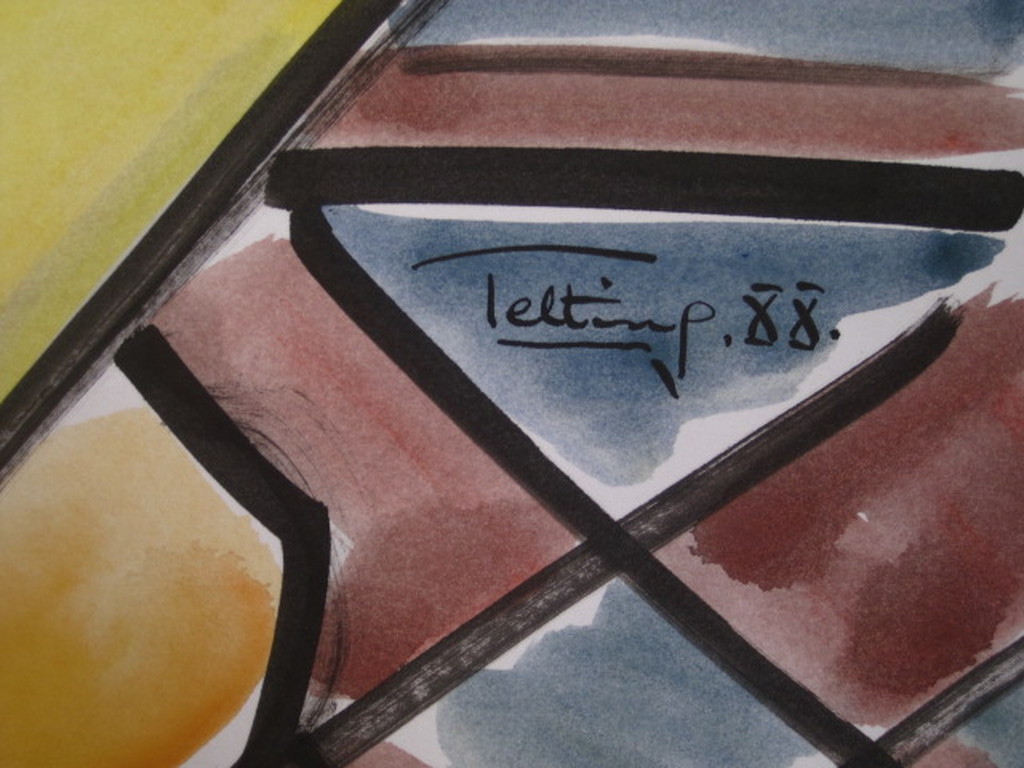 Suriname expressionist Quintus Jan Telting 1931-2003 "naakt met bloemen" gesigd kopen? Bied vanaf 1!