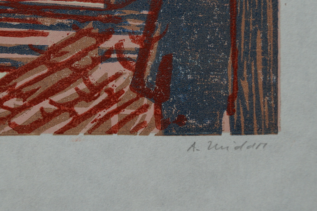 Sasha Zuidam - gesigneerde houtsnede - 2005 kopen? Bied vanaf 1!