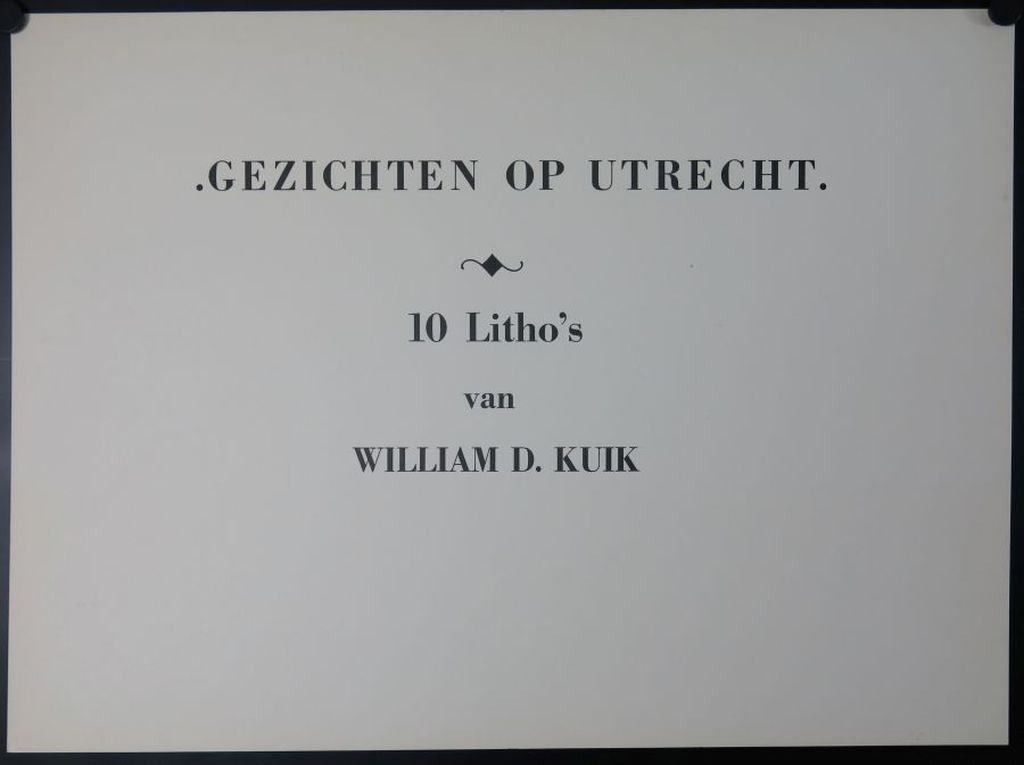Dirkje Kuik: Map met 10 litho's, Gezichten op Utrecht  kopen? Bied vanaf 450!