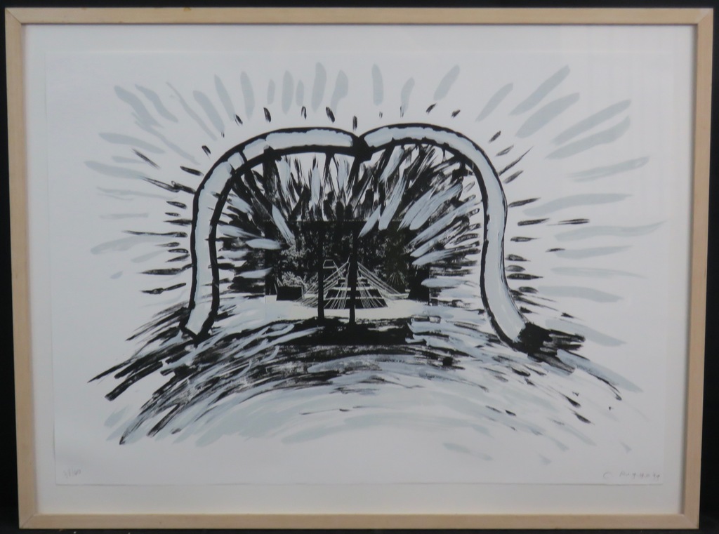 Cornelius Rogge: Zeefdruk, Tenten -Ingelijst verkocht voor € 75!