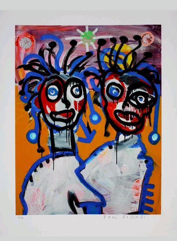 Laatste kans !!!!!Paul Kostabi - Giclee - time tells verkocht voor € 40!