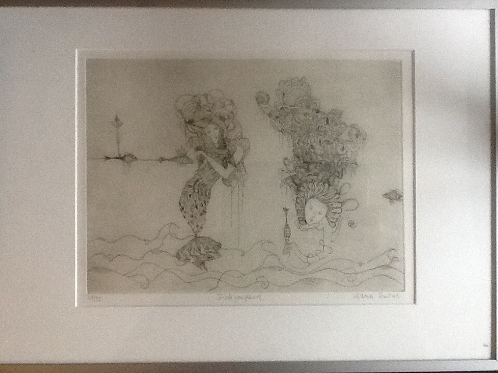 Aldone Gustas: ets/ litho,Fisch jongleuse. kopen? Bied vanaf 1!