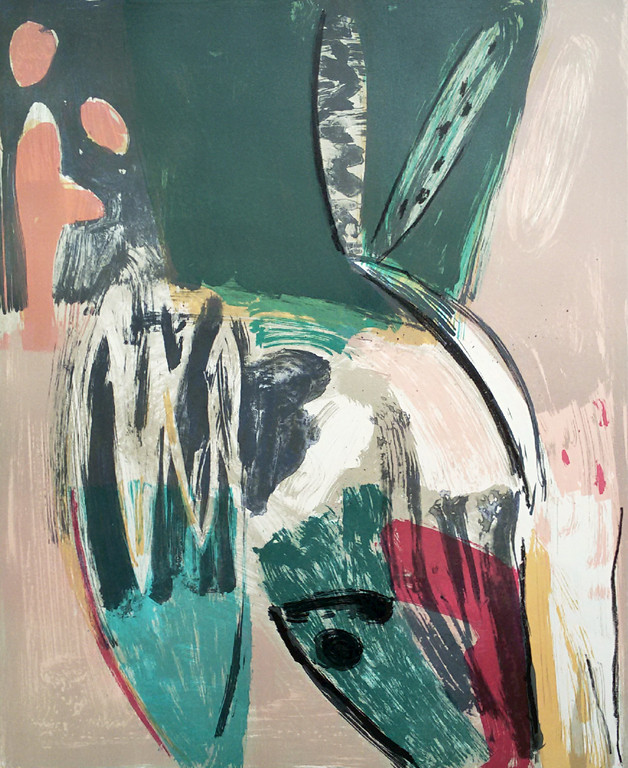 Piet Warffemius - Abstract, zeefdruk verkocht voor € 50!