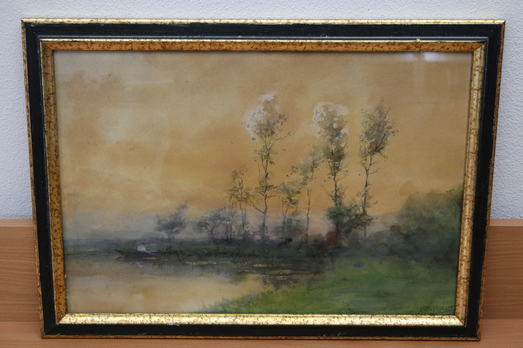 Jan Hillebrand Wijsmuller (1855-1925) - aquarel - waterrijk landschap kopen? Bied vanaf 170!