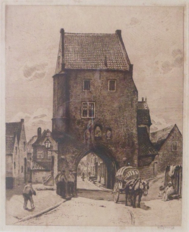 Waalko Jans Dingemans.1873-1925.Gevangenen poort in Woudrichem kopen? Bied vanaf 75!