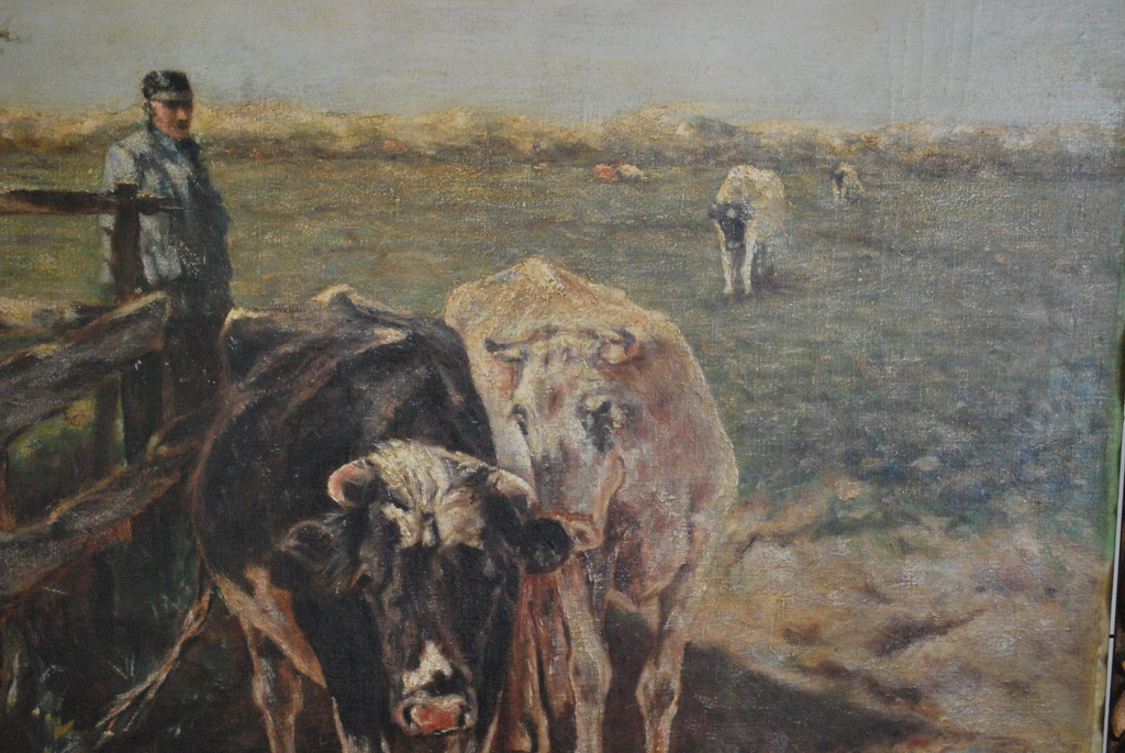 Boer met koeien - onduidelijke sign  kopen? Bied vanaf 75!