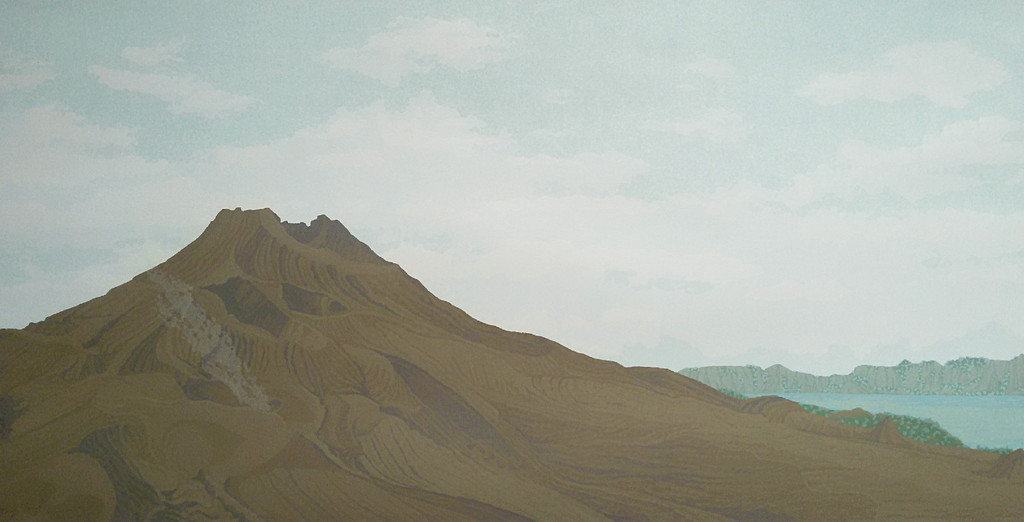 Sees Vlag - Gunung Batur, zeefdruk verkocht voor € 50!