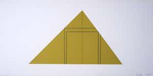 Robert Mangold - Zeefdruk, Driehoek verkocht voor € 1!