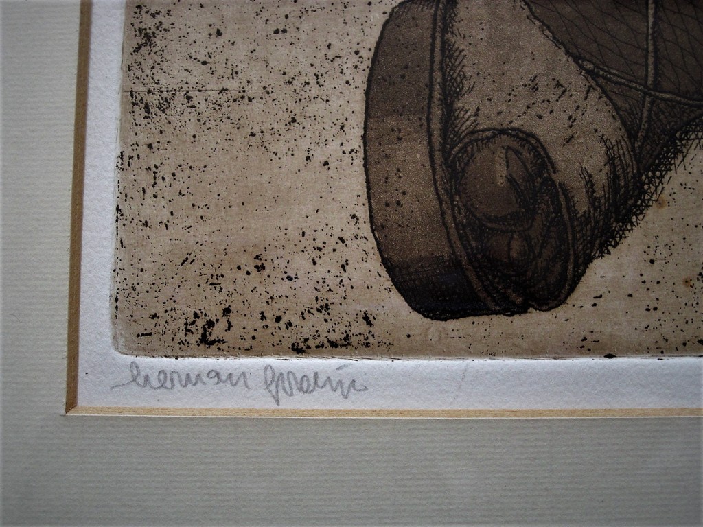 Typische Herman Gordijn ets "Vrouw met kind op straat" E.A.exemplaar gesigneerd  kopen? Bied vanaf 1!